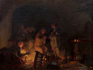 جردت ليونورا كريستينا ووضعت على يد خدام الملكة صوفي أمالي ، 1888.