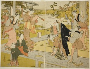 Oboshi Yuranosuke في Ichiriki Teahouse ، من المشهد السابع في مخزن الخدم المخلصين بواسطة كوبو شونمان
