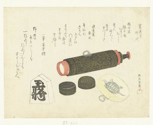 تيس كوب ، Netsuke Plan d Calligraphy Pied Back بواسطة كوبوتا شونمان