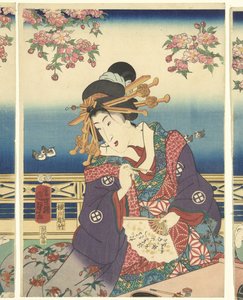 الازدهار في الجبال على طول نهر سوميدا بواسطة Iseya Kanekichi