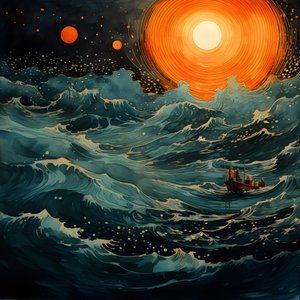 انزلق قاربان بصمت عبر المياه الداكنة باتجاه Charybdis الدوامة، وكان البدر هو الضوء الوحيد في عالم بحر الشمال الفارغ. 3