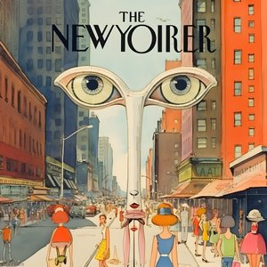 غلاف نيويوركر ملون عتيق كارتون هفوة 4