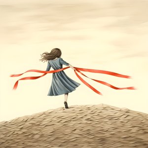 رسم ساذج لفتاة ترقص بالشريط 2