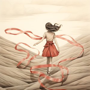رسم ساذج لفتاة ترقص بالشريط 4