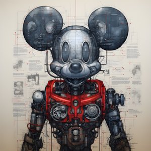 الرسومات الفنية للعبة Cyberpunk Mickey Mouse 1