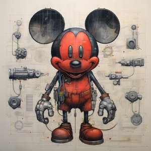 الرسومات الفنية للعبة Cyberpunk Mickey Mouse 2