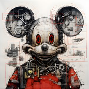 الرسومات الفنية للعبة Cyberpunk Mickey Mouse 4