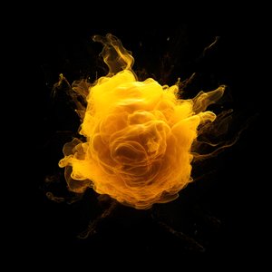 نقطة صفراء من الطاقة مع خلفية سوداء 2