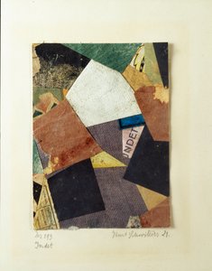 Merz 293 Collage بواسطة Kurt Schwitters (1887-1948) 1921 مجموعة خاصة بواسطة كيرت شويترز