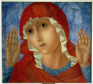 والدة الله: رقة القلوب القاسية ، 1914-1915 بواسطة Kuzma Sergeevich Petrov Vodkin