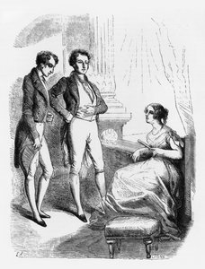 قدم Rastignac إلى Madame de Nucingen ، التوضيح من "Le Pere Goriot" بواسطة Honore de Balzac (1799-1850) بواسطة ليزن