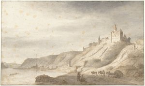 قلعة Rheinfels بالقرب من St. Goar على نهر الراين