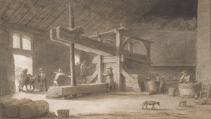 معصرة Monsieur Dittyl ، خارج نانت ، c.1670 (قلم وحبر مع غسل على الورق)