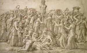 التضحية ل Priapus ، 1540 (القلم و bistre)