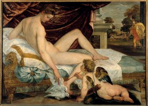 Venus et l'Amour (Venus and Cupid) لوحة لامبرت سوستريس (1515-1568) ، حوالي 1550 - ألوان زيتية على قماش - الشمس: 1،32 × 1،84 مترًا - - فينوس وكوبيد. لوحة لامبرت سوستريس (1515-1568) ، حوالي 1550. ألوان زيتية على قماش ، 1.32 × 1.84 م. متحف اللوفر ، باريس