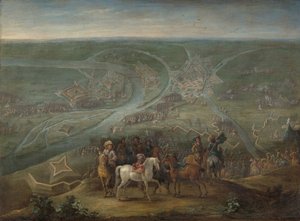 القادة الفرنسيون في حصار راينبرغ 1672 بواسطة لامبرت دي هوندت (الثاني)