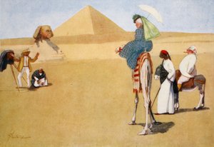 التظاهر في الأهرامات ، من "الجانب المضيء لمصر" ، 1908
