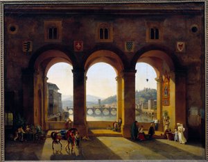 منظر لفلورنس بونتي فيكيو. لوحة لثيودور توربين دي كريس (1782-1859)