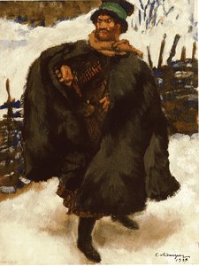 رسم توضيحي لرواية حاج مراد بواسطة ليو تولستوي ، 1924