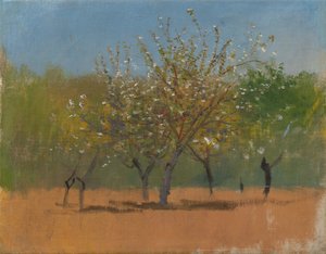 أشجار في بلوسوم ، 1880-90 (زيت على قماش) بواسطة Laszlo Mednyanszky