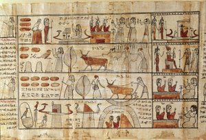 مشاهد زراعية ، تفاصيل من كتاب موتى تسيخون (ورق البردي) بواسطة العصر المتأخر المصري