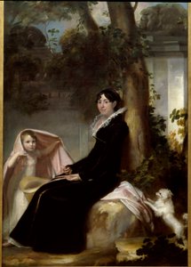 صورة مدام جونو ، دوقة أبرانتس ، مع ابنتها فالنتين بورتريه لور بيرمون (1784-1838) ، زوجة الجنرال جونو والروائي الفرنسي. لوحة لدومينيكو بيليجريني (1759-1840) خافت. 1،45 × 2،35 م بوردو. متحف الفنون الجميلة بواسطة لورين جونوت أبرانتيس