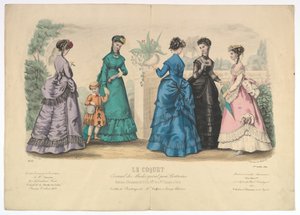 Le Coquet ، رقم 22 ، من Journal des Modes Spécial pour Couturières ، 1 يوليو 1869. بواسطة لور نويل
