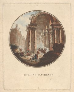 أطلال أثينا مع رواق مقبب ، كاليفورنيا. 1770-1808.