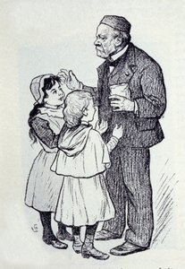 صورة لويس باستور (1822-1895) ، الكيميائي والفيزيائي الفرنسي وهو يقدم الحلويات لأطفال المعهد. رسم لوسيان لوران جسيل (لوران جسيل) (1860-1944). الدكتور بواسطة لوران لوسيان جسيل