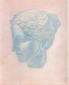 فتاة ترتدي اللون الأزرق، 2025 (أكريليك على قماش الكانفاس)