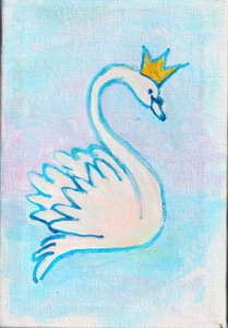 ملك البجع، 2025 (أكريليك على قماش الكانفاس) بواسطة 