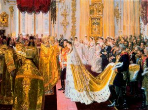 حفل زفاف القيصر نيكولاس الثاني والأميرة أليكس من هيس دارمشتات في 26 نوفمبر 1894.