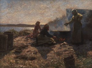 زيت قطار الغليان في Nymindegab ، Jutland