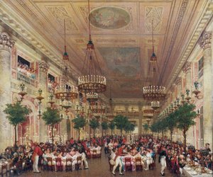 مأدبة أقيمت في التويلري لزواج ليوبولد الأول من الأميرة لويز ماري من أورليانز بواسطة لو بارون أتالين