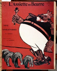 رسم كاريكاتوري للملك إدوارد السابع (1841-1910) في زمن الوفاق الودي بين فرنسا وبريطانيا العظمى ، غلاف من L