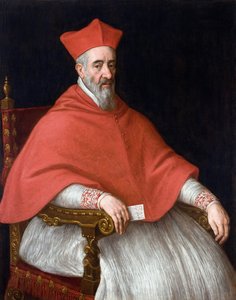 صورة الكاردينال جيوفاني ديلفينو (1545-1622) - رسم لياندرو باسانو (1557-1622) ، زيت على قماش بواسطة لياندرو دا بونتي باسانو