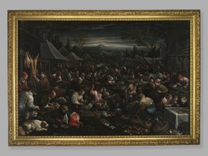 سوق صغير ، c.1580-82 بواسطة لياندرو دا بونتي باسانو