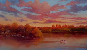 شروق شمس فطيرة الأنقليس (زيت على قماش، 2025) بواسطة لي كامبل