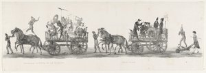 خمس كليات وترقية عامة ، 1835 التمثيل الرمزي للكليات الخمس / الترويج العام (العنوان على الكائن) وكانت العروض المنفصلة التي قدمها المسيرة التي أقامها صاحب السمو الملكي. طلاب مدرسة Leidsche Hoogeschool في 9 فبراير: 1 بواسطة ليندرت سبرينغر (أنا)