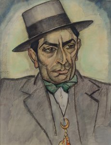 رجل يرتدي الزي الإسباني ، ج. 1914 (فحم ، باستيل وألوان مائية على ورق) بواسطة ليو جستل