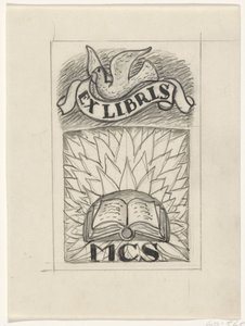 تصميم لـ MCS ex libris بواسطة ليو جستل