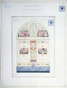تصميم جدارية للديرميتاج ، سانت بطرسبرغ ، c.1840 بواسطة ليو فون كلينزي