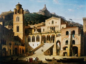 Square in front of Cathedral of Amalfi بواسطة ليو فون كلينزي
