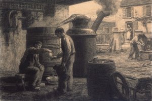 التقطير Les Degustateurs d "Eau-de-Vie-de Marc or L" Alambic، c.1872 بواسطة ليون أوغسطين ليرميت