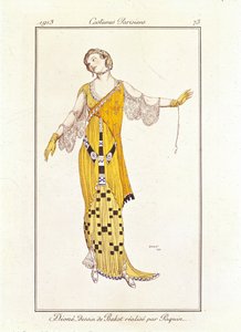 3285642 Dioné ، رسم باكست بواسطة Jeanne Paquin. ازياء باريسية رقم 73 بواسطة ليون باكست