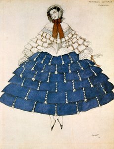 كيارينا ، تصميم زي كرنفال الباليه ألحان روبرت شومان ، 1919. بواسطة ليون باكست