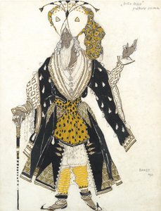 تصميم الأزياء لإله الباليه الأزرق من قبل R.Hahn ، 1911 بواسطة ليون باكست