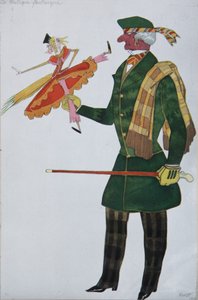 رجل إنجليزي. تصميم أزياء الباليه The Magic Toy Shop بواسطة G. Rossini ، 1919 بواسطة ليون باكست