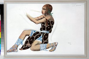 زي "نارسيس" من تصميم ليون باكست (1866-1924) لباليه "نارسيس" بقلم نيكولاس تشربينين (1873-1945) بواسطة ليون باكست