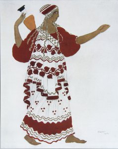 حورية. تصميم أزياء الباليه بعد الظهر من Faun بقلم C. Debussy ، 1912 بواسطة ليون باكست